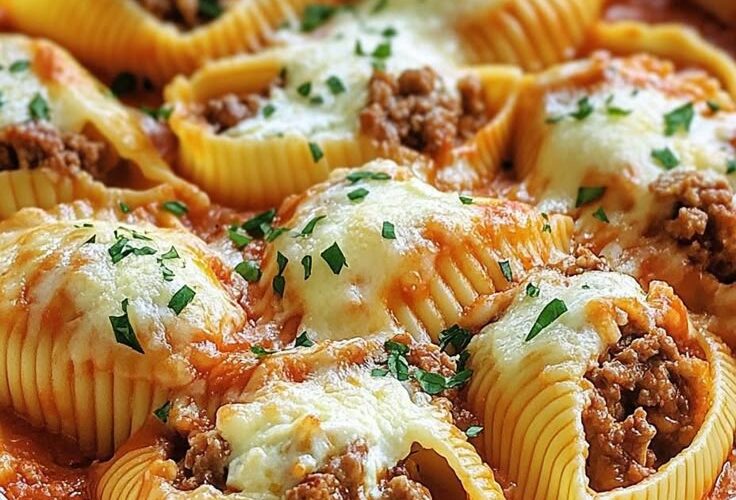 Creamy Ricotta Beef Stuffed Shells Pasta