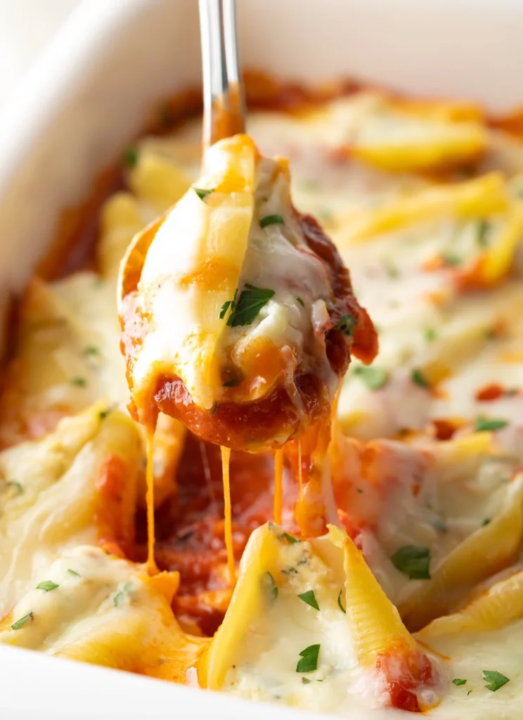 Creamy Ricotta Beef Stuffed Shells Pasta