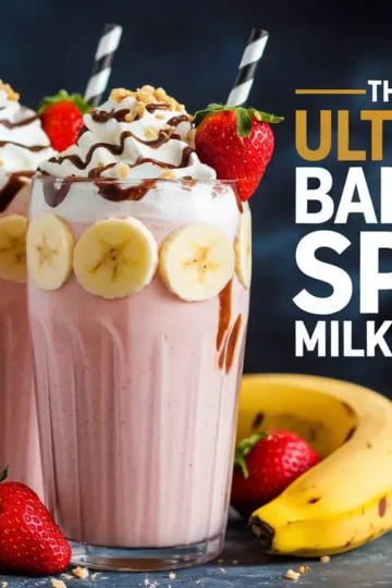 Ultimate Banana Split Milkshakes